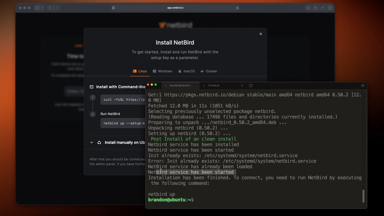 Install NetBird Headless