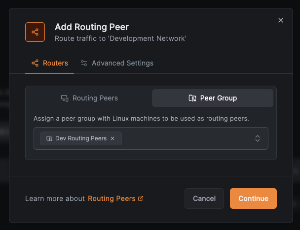 Local Routing Peers