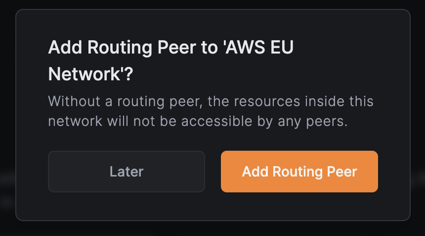 Add Routing Peers Window