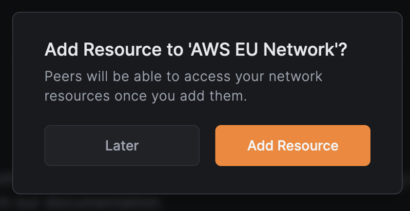 Add Network Resource