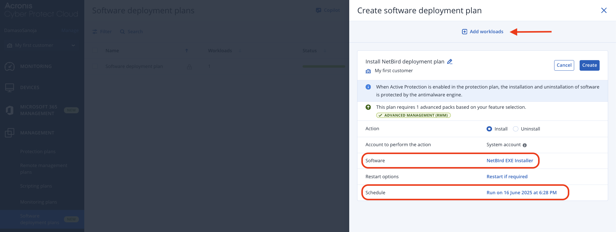 Selecting workloads