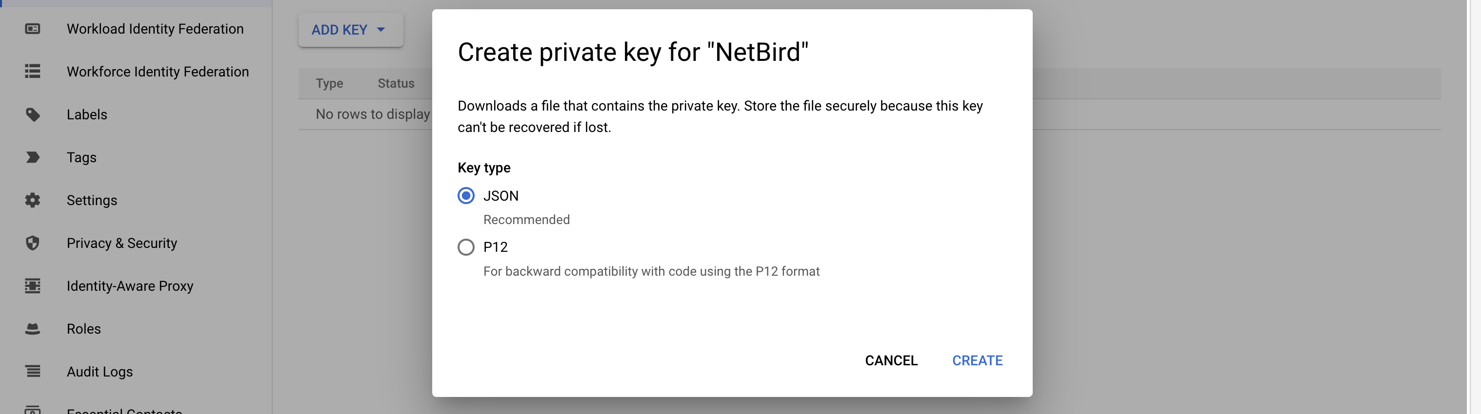 Google Workspace New Key Format