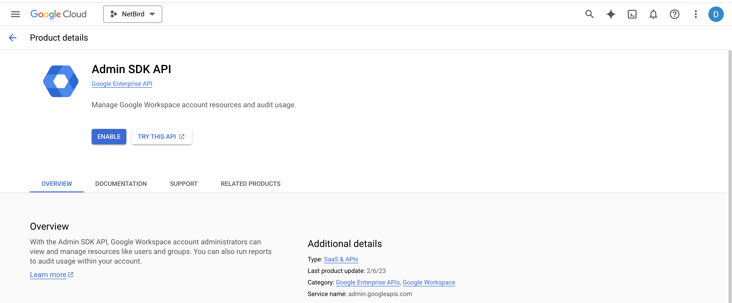 Google Workspace Admin SDK API