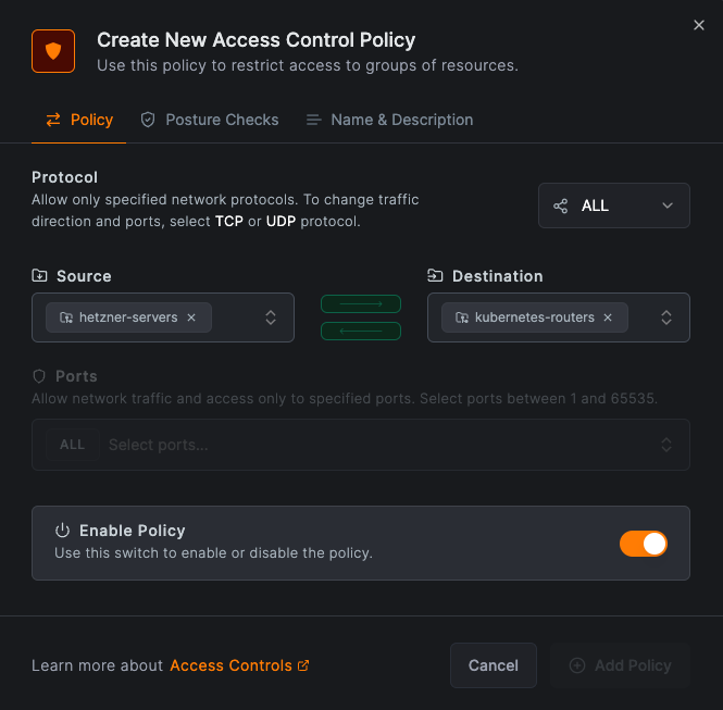 k8s-add-access-control-policy