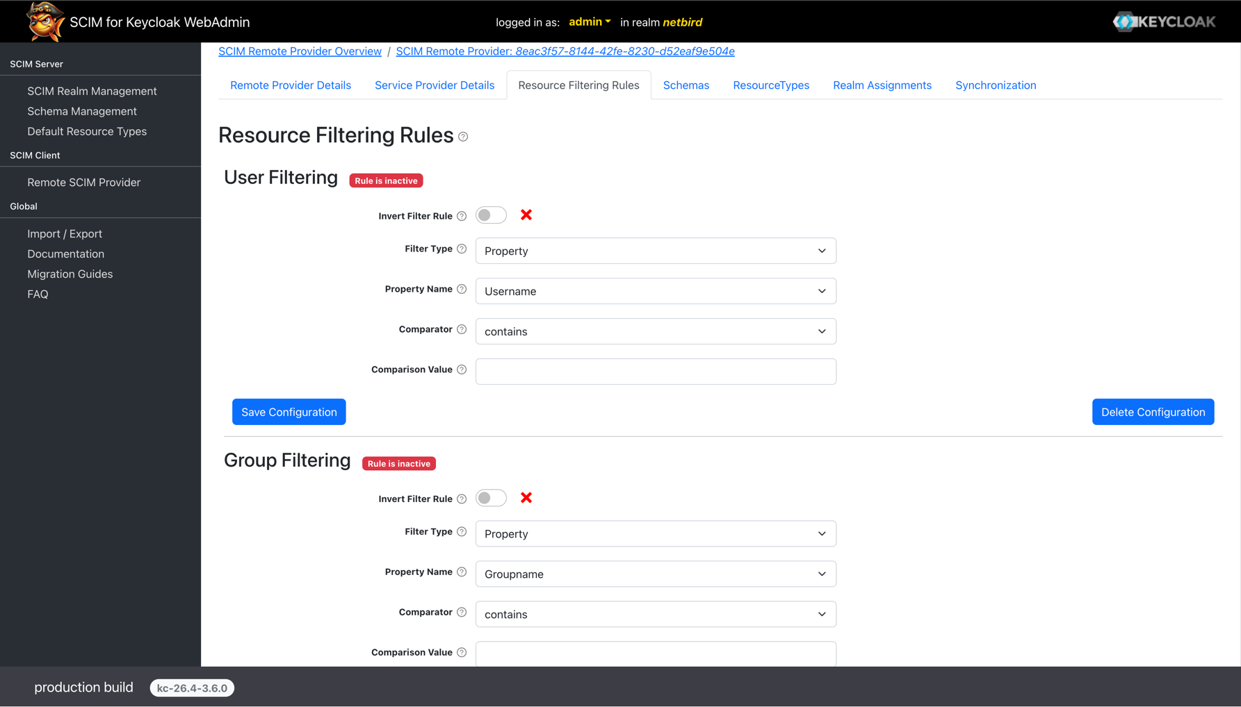 Keycloak SCIM Resource Filtering