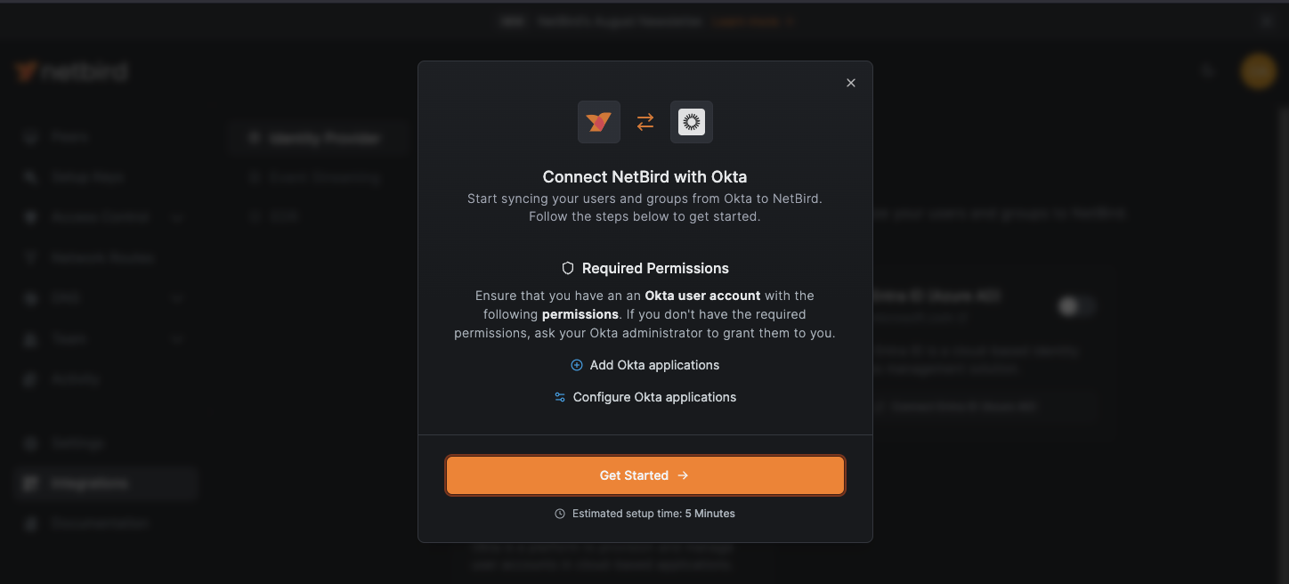 NetBird Okta Integration