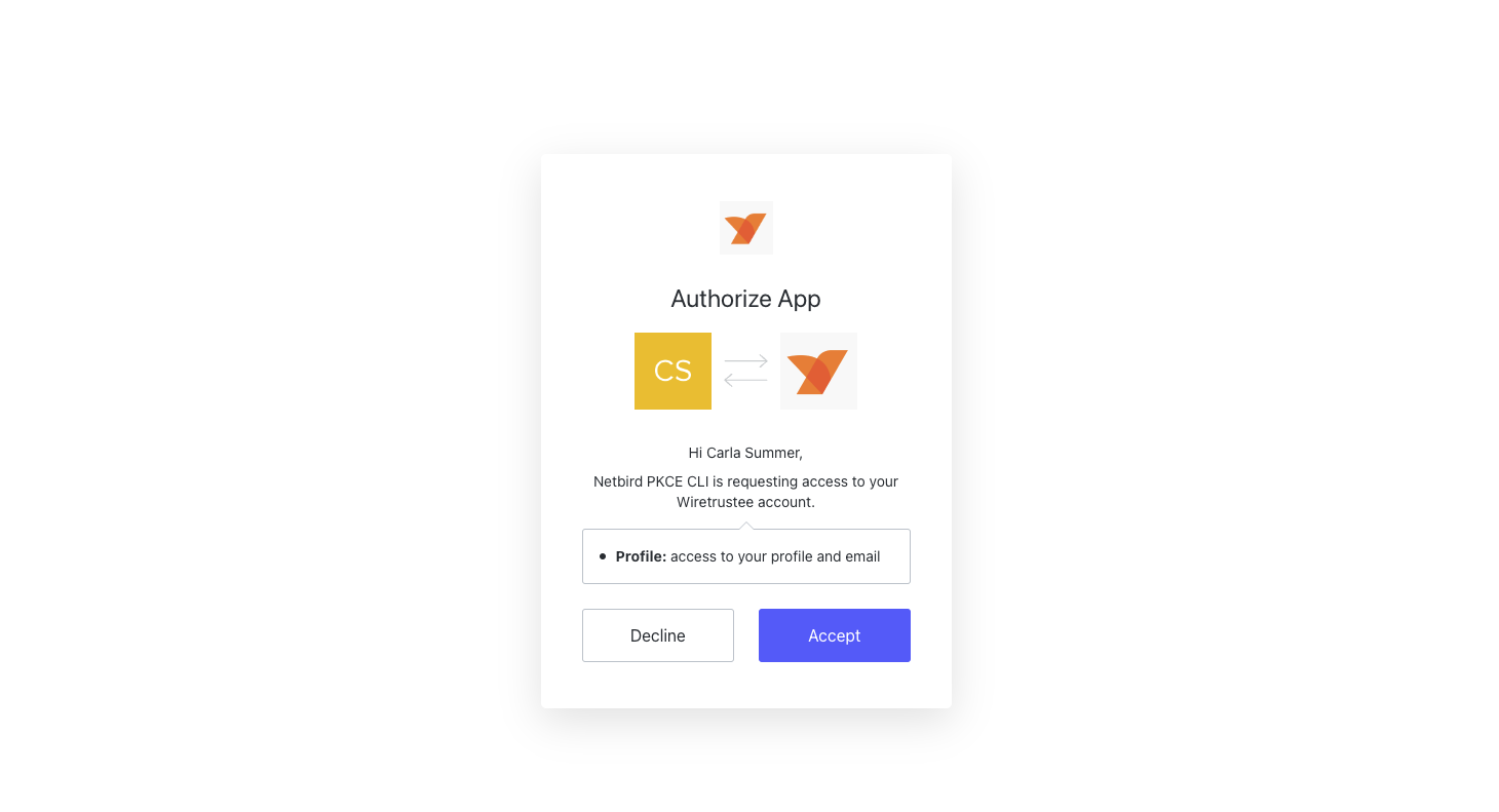 NetBird Authorize App