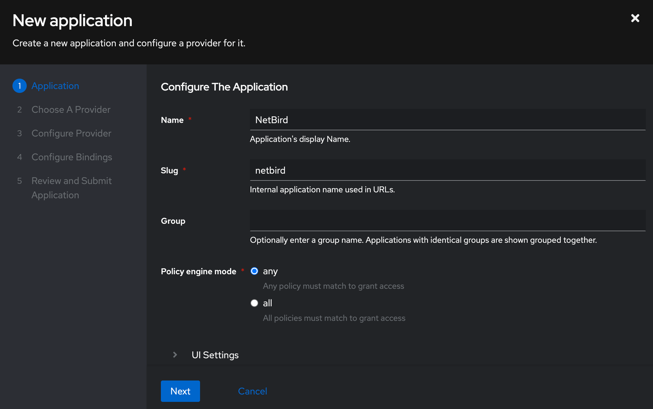 new-application