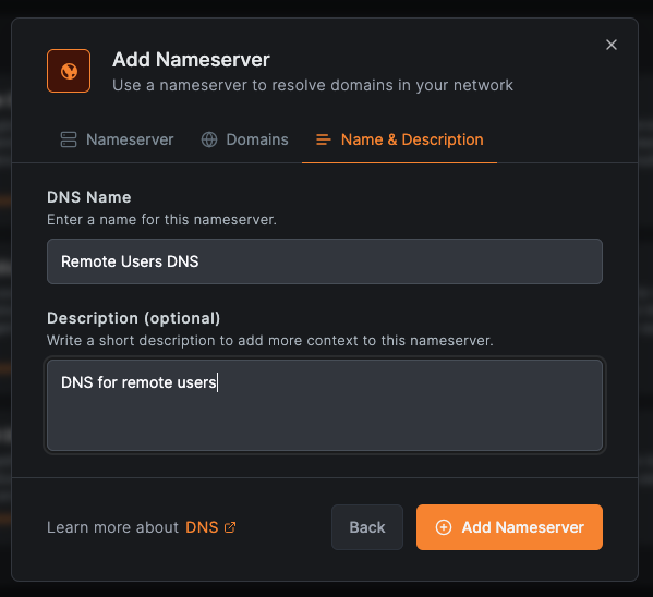 Choose nameserver provider