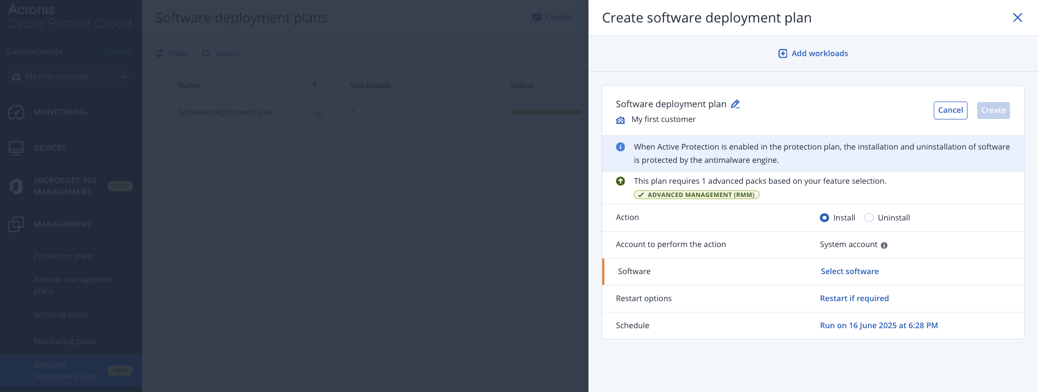 Create software deployment plan