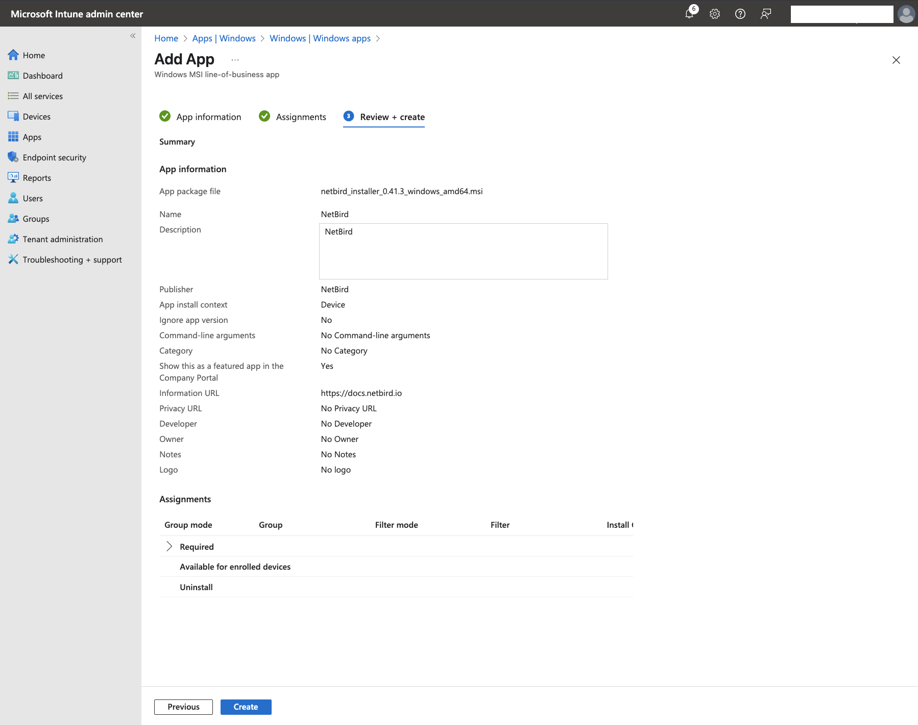 Review Configuration