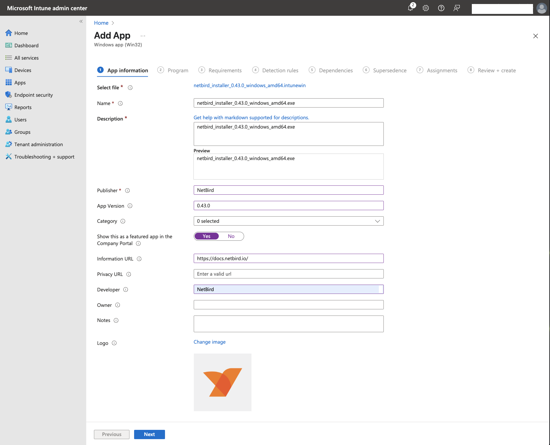 NetBird Configuration