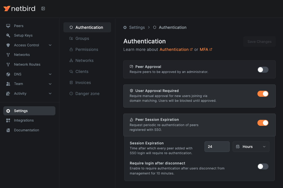 netbird-authentication-settings-approval