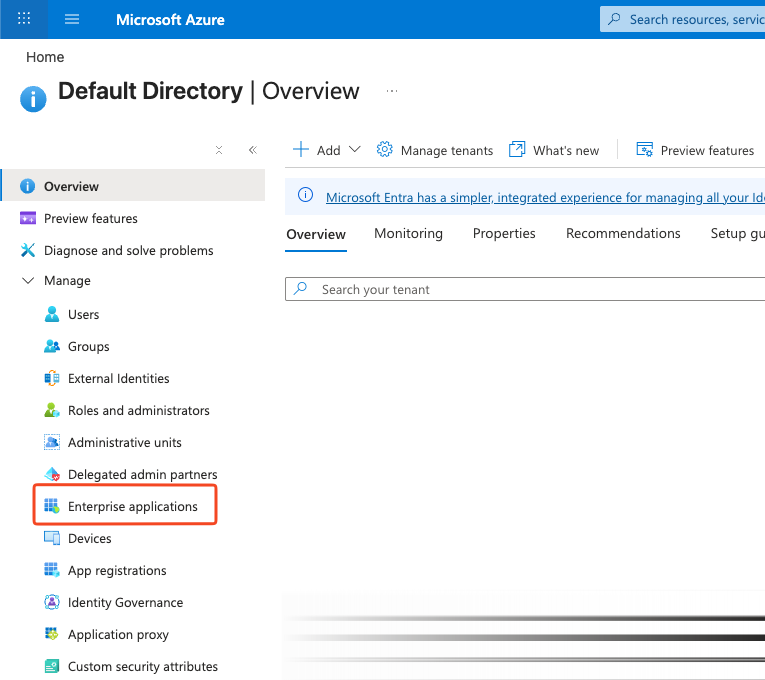 Find NetBird in Enterprise Applications