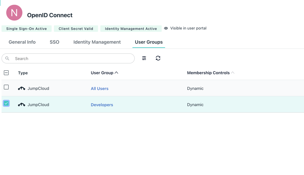JumpCloud Assign Groups