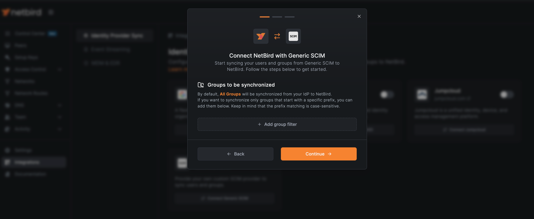 NetBird Keycloak Group Filter