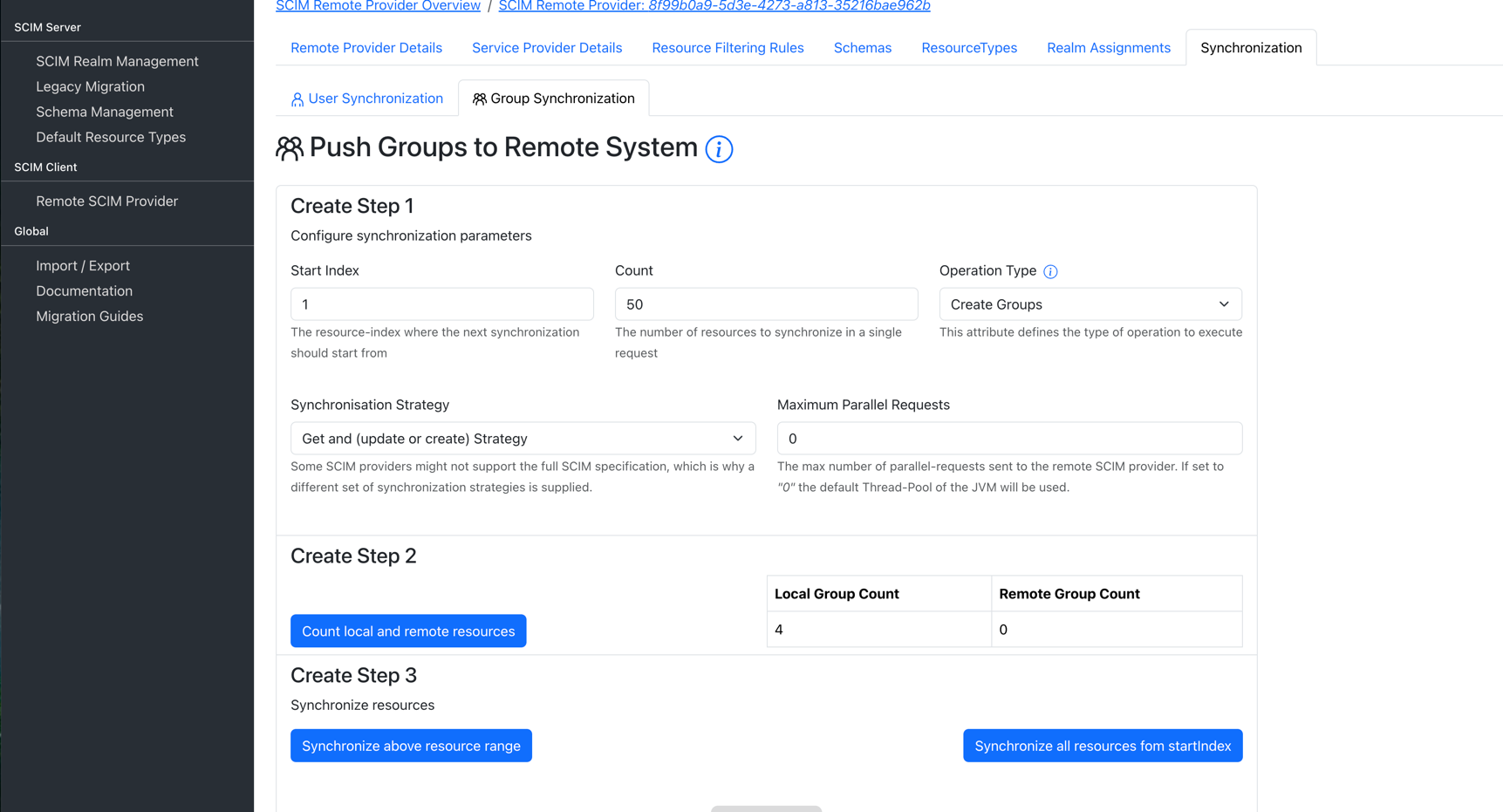 Keycloak SCIM Group Sync Settings