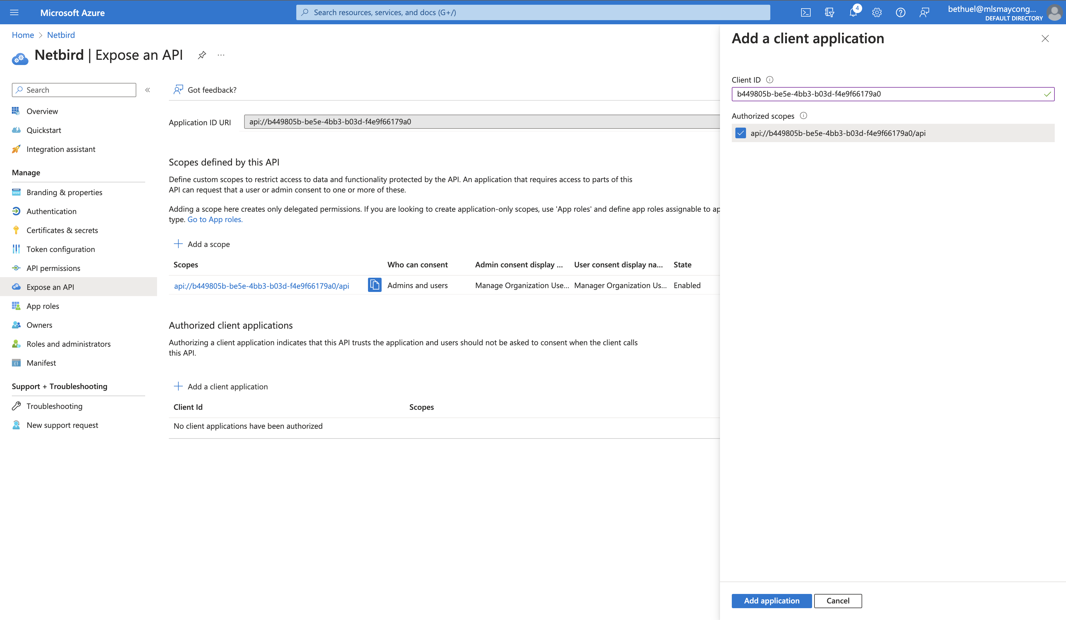 Add application scope