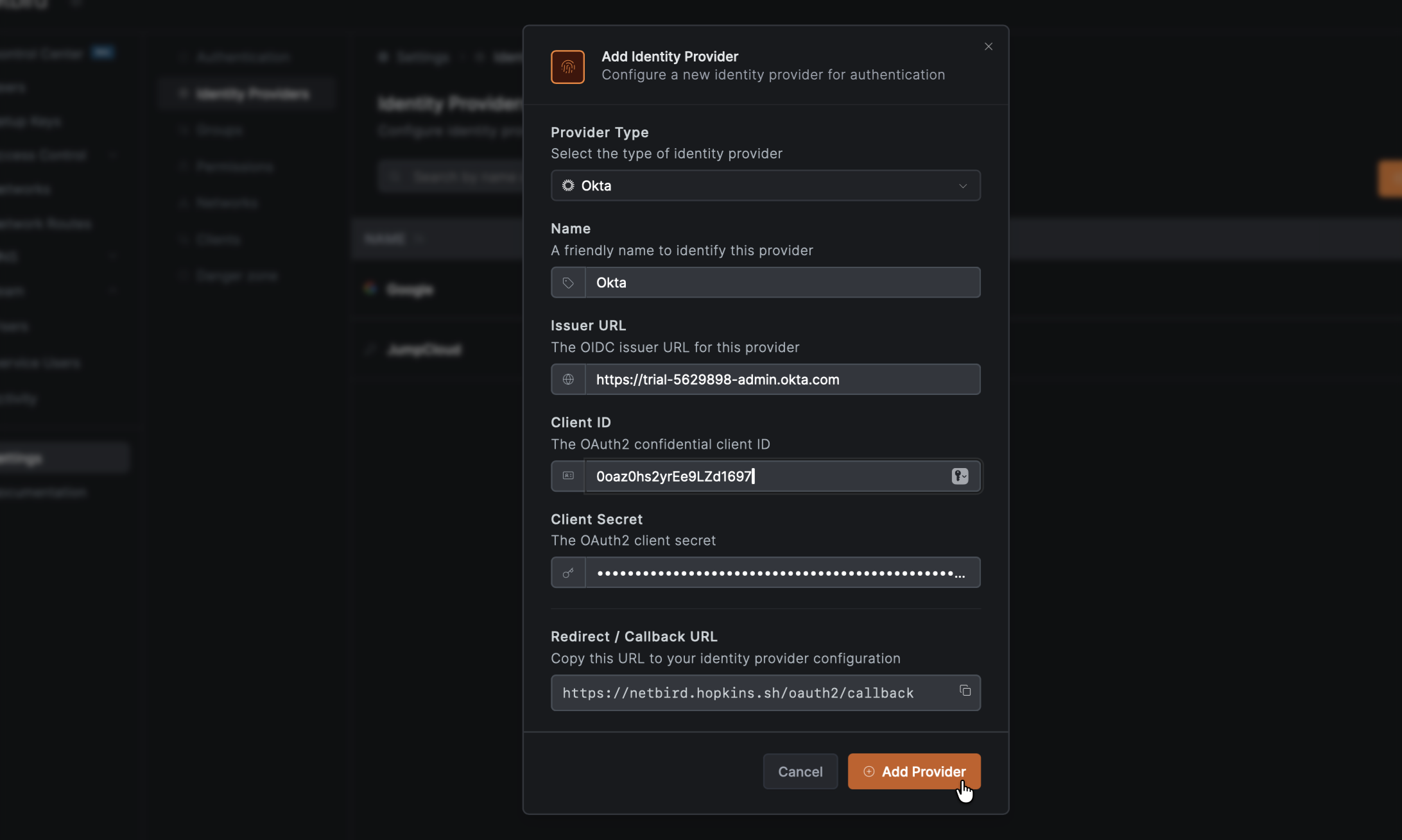 Complete configuration